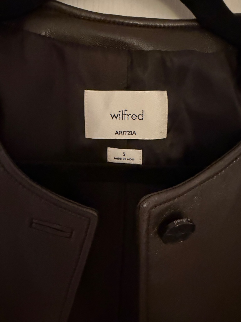 Wilfred brown faux leather jacket - Picture 2 of 2